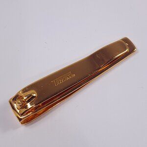 Vintage Trim Toe Nail Clipper trimmer gold tone USA Bassett 92 large finger clip